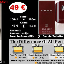 GIVENCHY POUR HOMME  100ml (PP) Pure Perfume Koncentruoti Kvepalai Vyrams