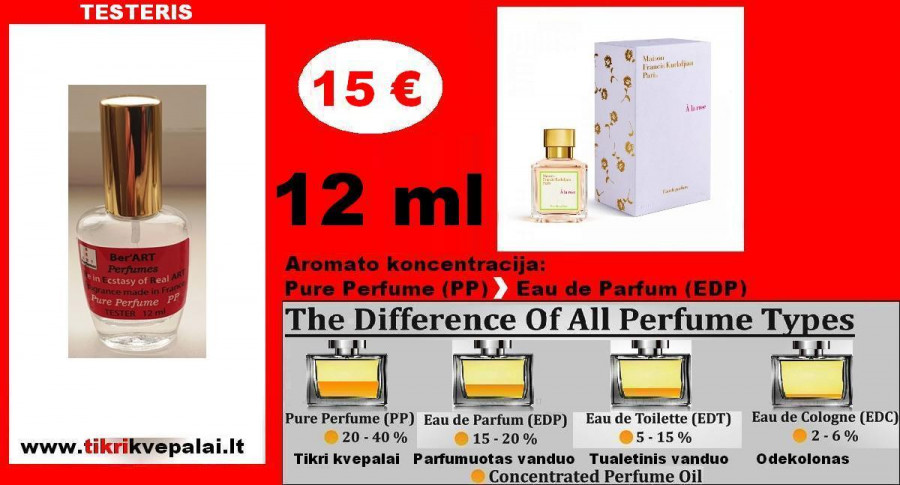 MAISON FRANCIS KURDISDJIAN  A LA ROSE  12ml (Parfum) Pure Perfume Nišiniai Kvepalai Moterims