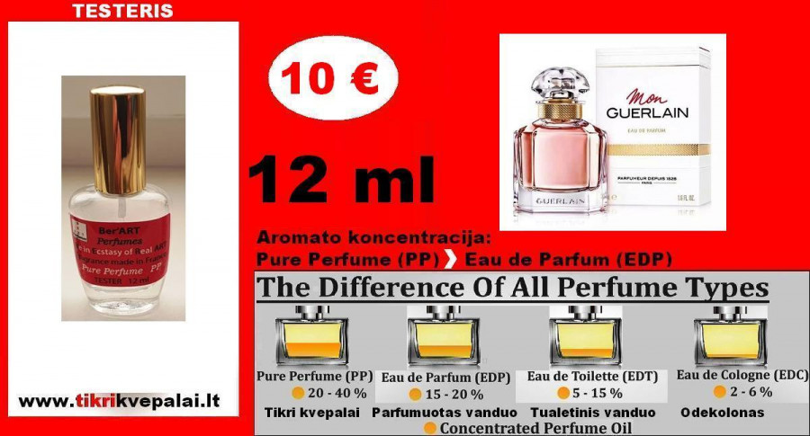 "GUERLAIN" MON Kvepalai Moterims 12ml TESTERIS (Parfum) Pure Perfume
