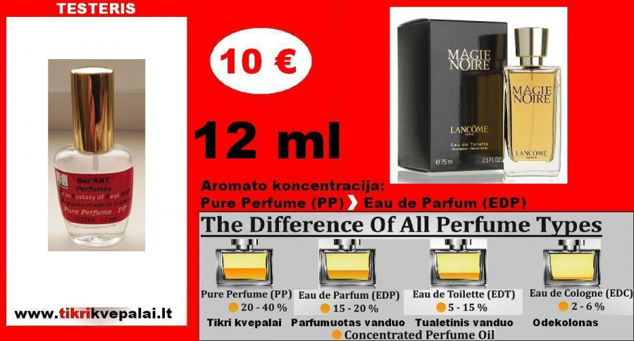 "LANCOME" MAGIE NOIRE 12 ml (PARFUM) Pure Perfume Kvepalai Moterims