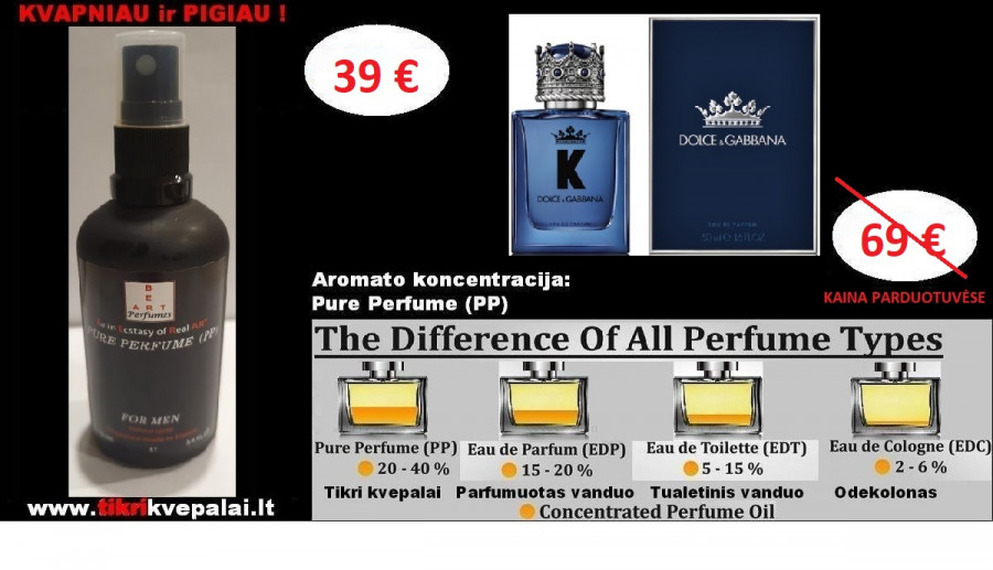 DOLCE & GABBANA K Kvepalai Vyrams 100ml Pure Perfume (PP)