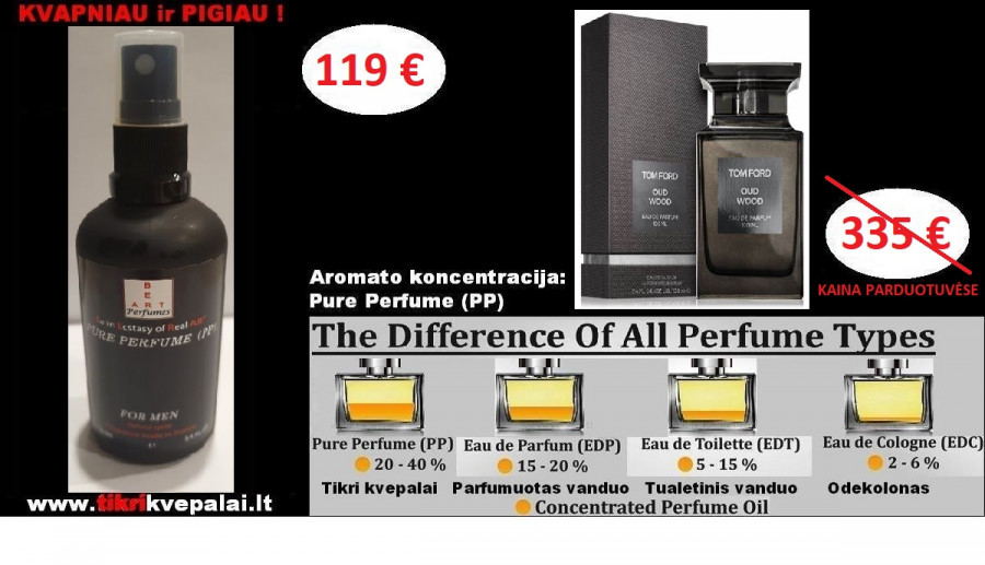 TOM FORD OUD WOOD Nišiniai Kvepalai Vyrams 100ml (PP) Pure Perfume