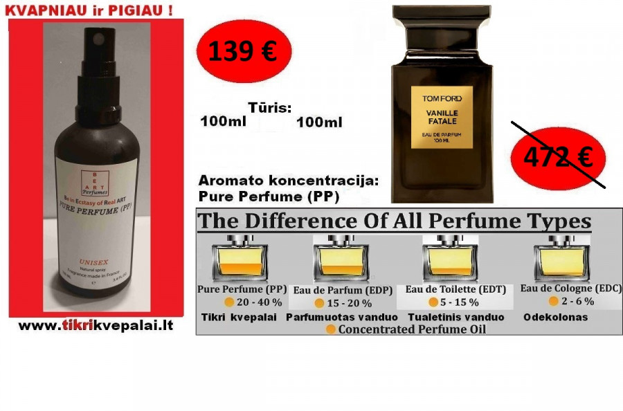 VANILLE FATALE TOM FORD Nišiniai Kvepalai Moterims (Unisex) 100ml (PP) Pure Perfume
