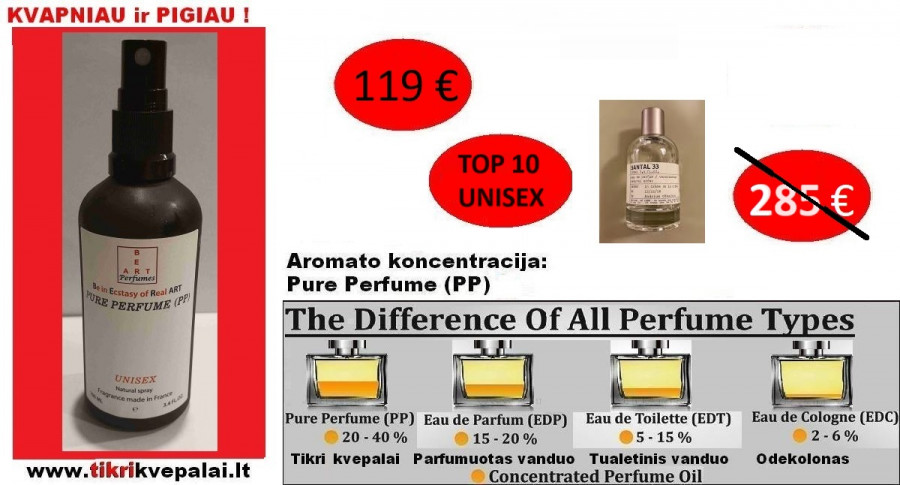 LE LABO SANTAL 33 Nišiniai Kvepalai Moterims ir Vyrams (UNISEX) 100ml (PP) Pure Perfume