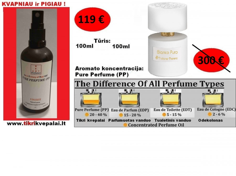 TIZIANA TERENZI BIANCO PURO Nišiniai Kvepalai Moterims ir Vyrams (UNISEX) 100ml (PP) Pure Perfume