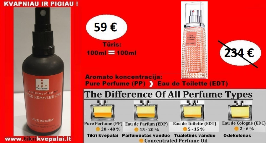 GIVENCHY LIVE IRRESISTIBLE Kvepalai Moterims 100ml (PP) Pure Parfum koncentruoti kvepalai