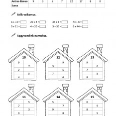 MATEMATIKOS SAVARANKIŠKŲ  DARBŲ UŽDUOTYS, 2 klasei