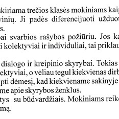 Lietuvių kalbos dalijamoji medžiaga III klasės mokiniams