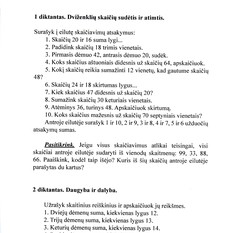 Daiva Žalienė. Matematiniai diktantai 3-4 klasei