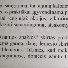 Gamtos spalvos. Aplinkosauginių renginių scenarijai
