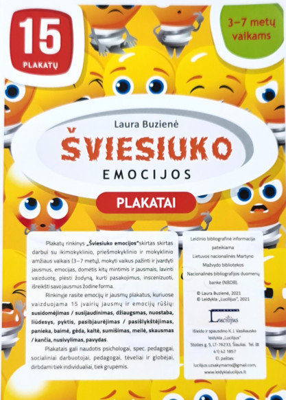 Laura Buzienė. Šviesiuko emocijos. Plakatai (A4 formatas)