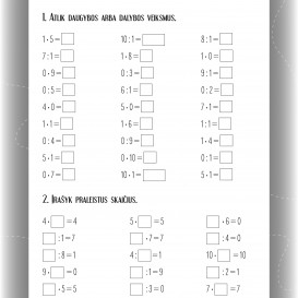 DAUGINK IR DALINK. Daugybos lentelę pažink! Pratybų sąsiuvinis 2–3 klasių mokiniams