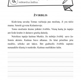 TEKSTĄ DAILIAI NURAŠYK! 2 klasė. 1 dalis (20+)