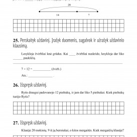 Komplektas. Reda Jaseliūnienė. MATEMATIKA. Tekstiniai uždaviniai. 1 klasė. 1, 2 dalys