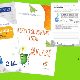 Komplektas 2 klasei. ŽODŽIUS SKAITAU - RAŠINĮ RAŠAU! TEKSTO SUVOKIMO TESTAI (2 leidiniai)