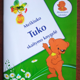 Su defektu. Meškiuko Tuko skaitymo knygelė. Skiemenuoti žodžiai ir tekstukai