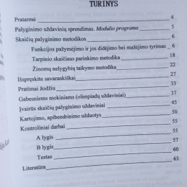 Naudota knyga. Skaičių palyginimo uždaviniai
