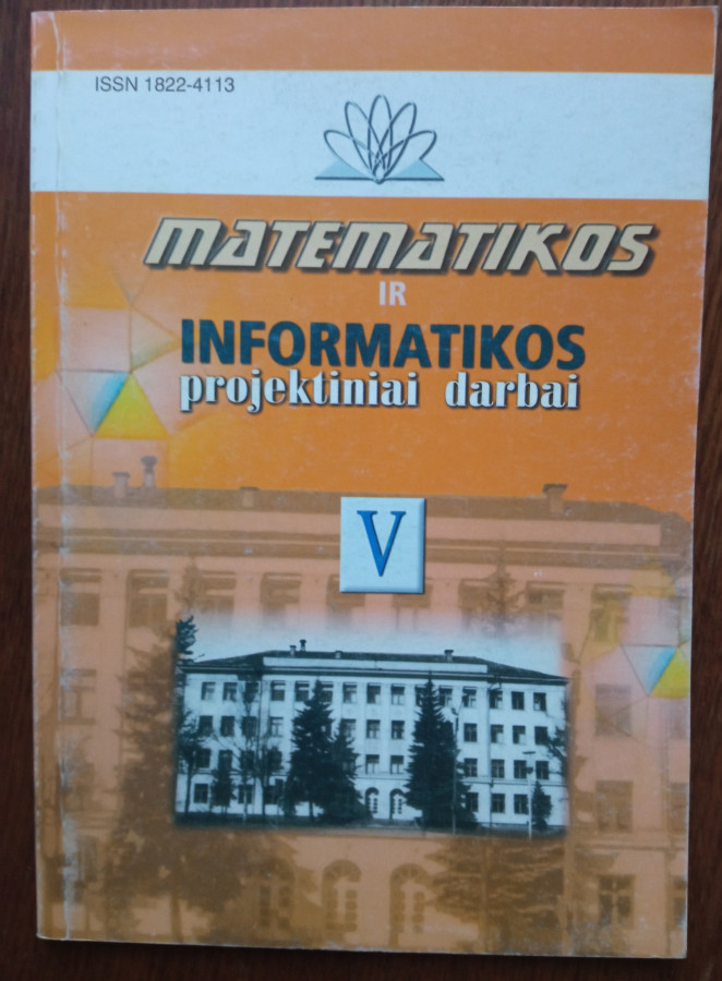 Naudota knyga. Matematikos ir informatikos projektiniai darbai. V dalis