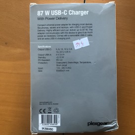 PlexGear USB-C Charger 87 W Charger with power delivery