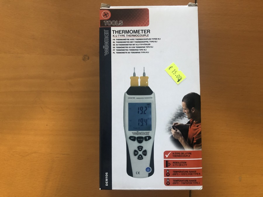 K/J TYPE THERMOCOUPLE THERMOMETER