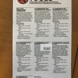 K/J TYPE THERMOCOUPLE THERMOMETER