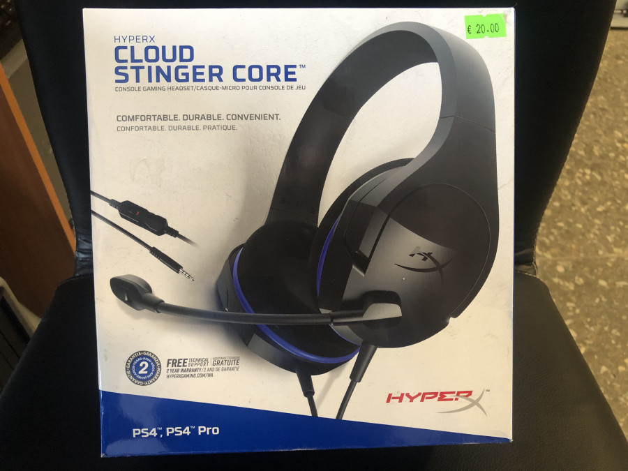 Žaidimų ausinės Kingston HyperX Cloud Stinger Core PS4 Black