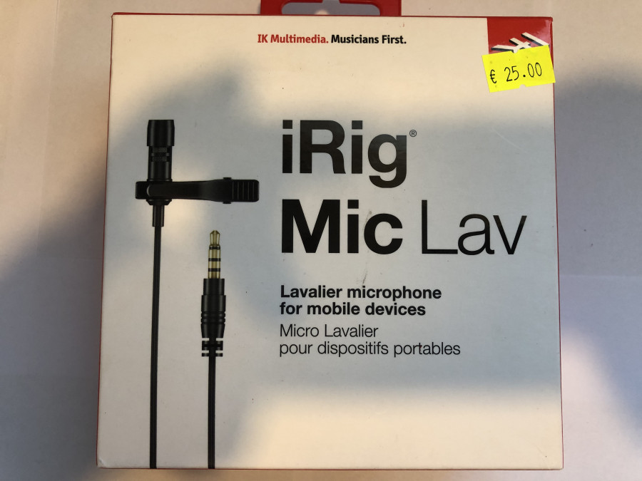 Irig miclav lavalier mikrofonas mobiliesiems įrenginiams