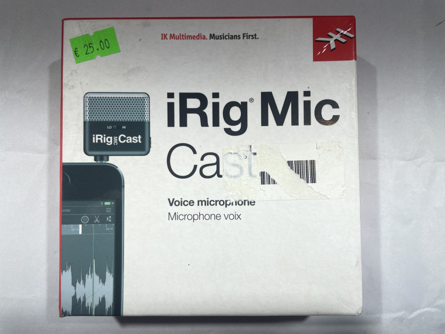 iRig Mic Cast mikrofonas mobiliajam telefonui / planšetiniam kompiuteriui