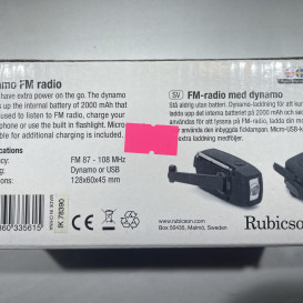 Rubicson radijas su ikrovimo funkcija ir žibintuvėliu