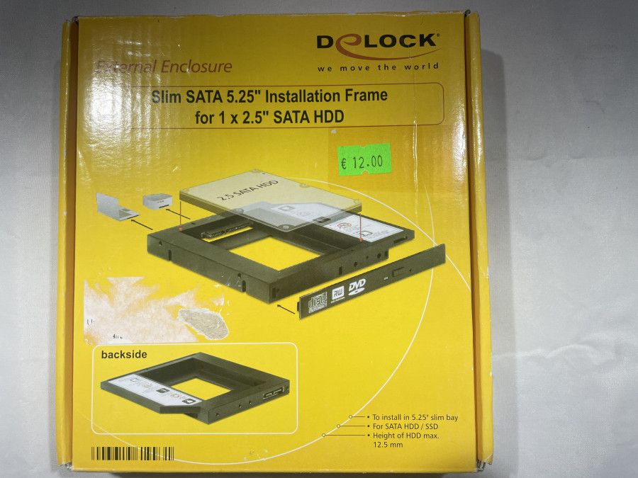 Delock Slim SATA 5,25″ montavimo rėmelis (13 mm)