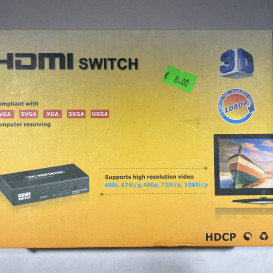 HDMI 2x1 jungiklis su nuotolinio valdymo pulteliu (2 įvestis - 1 išvestis)