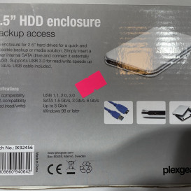 Plexgear 2,5 hdd deklas