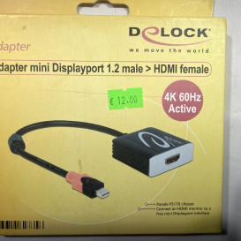 DELOCK Adapteris mini Displayport 1.2 male