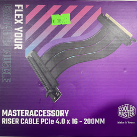 COOLER MASTER Riser PCI 4.0 x16 cable 20cm baltas