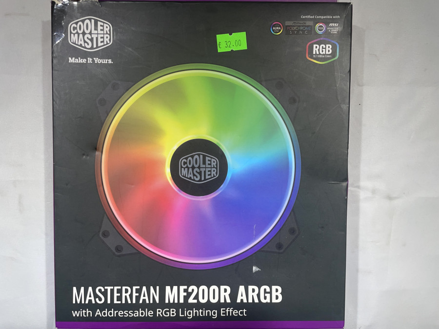 Cooler Master MasterFan MF200R 200mm Adresuojamas RGB ARGB ventiliatorius