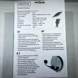 Digitus stereo multimedia headset da-12201