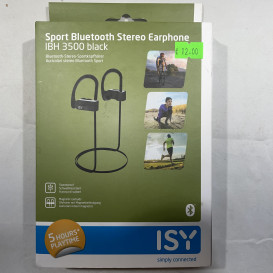 ISY sport bluetooth stereo earphones ibh 3500
