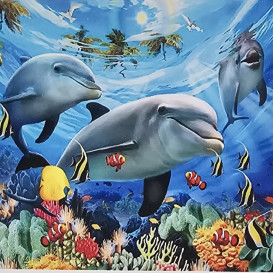 Deimantinė dėlionė "Delfinai"