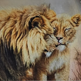 Deimantinė dėlionė "Liūtai"