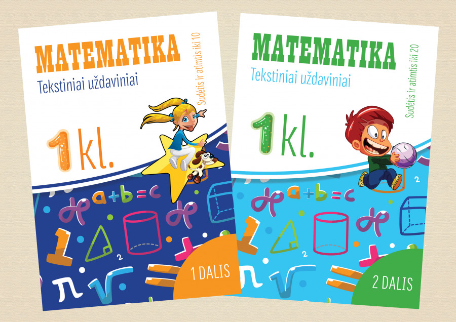 Reda Jaseliūnienė. MATEMATIKA. Tekstiniai uždaviniai. Komplektas 1 klasei, 1-2 dalys