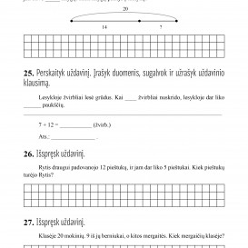 Reda Jaseliūnienė. MATEMATIKA. Tekstiniai uždaviniai. Komplektas 1 klasei, 1-2 dalys