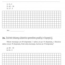 Reda Jaseliūnienė. MATEMATIKA. Tekstiniai uždaviniai. 3 klasė I dalis. Sudėtis, atimtis, daugyba, dalyba