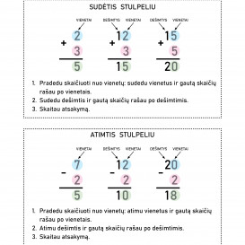 SKAIČIUOJAME STULPELIU. Sudėtis ir atimtis. 1 klasė. R. Jaseliūnienė.