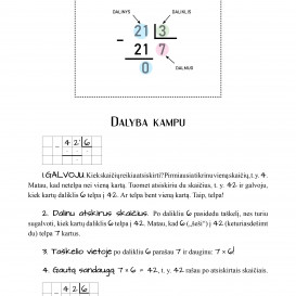 SKAIČIUOJAME STULPELIU. Dalyba kampu. 3-4 klasė. R. Jaseliūnienė.