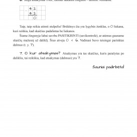 SKAIČIUOJAME STULPELIU. Dalyba kampu. 3-4 klasė. R. Jaseliūnienė.