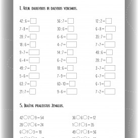DAUGINK IR DALINK.  Daugybos lentelę pažink! Mokymo priemonė 2–3  klasių mokiniams