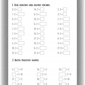 DAUGINK IR DALINK.  Daugybos lentelę pažink! Mokymo priemonė 2–3  klasių mokiniams