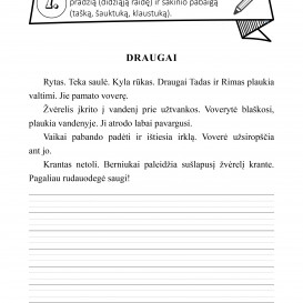 RINKINYS. TEKSTĄ DAILIAI NURAŠYK! 2 klasė. 1-2 dalys