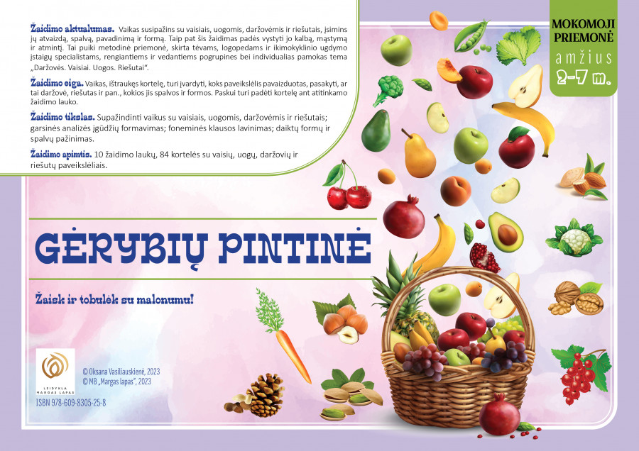 Mokomoji priemonė „GĖRYBIŲ PINTINĖ“
