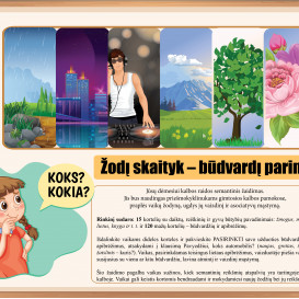 Mokomoji priemonė „ŽODĮ SKAITYK – BŪDVARDĮ PARINK“